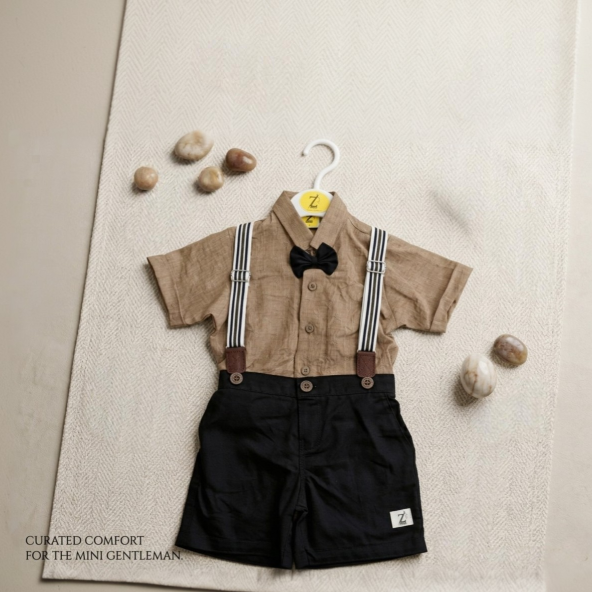 Mocha Gentleman Suspender Set
