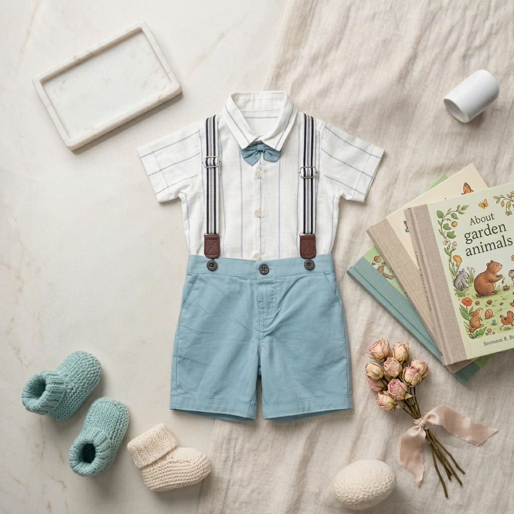 Mint Breeze Gentleman Suspender Set