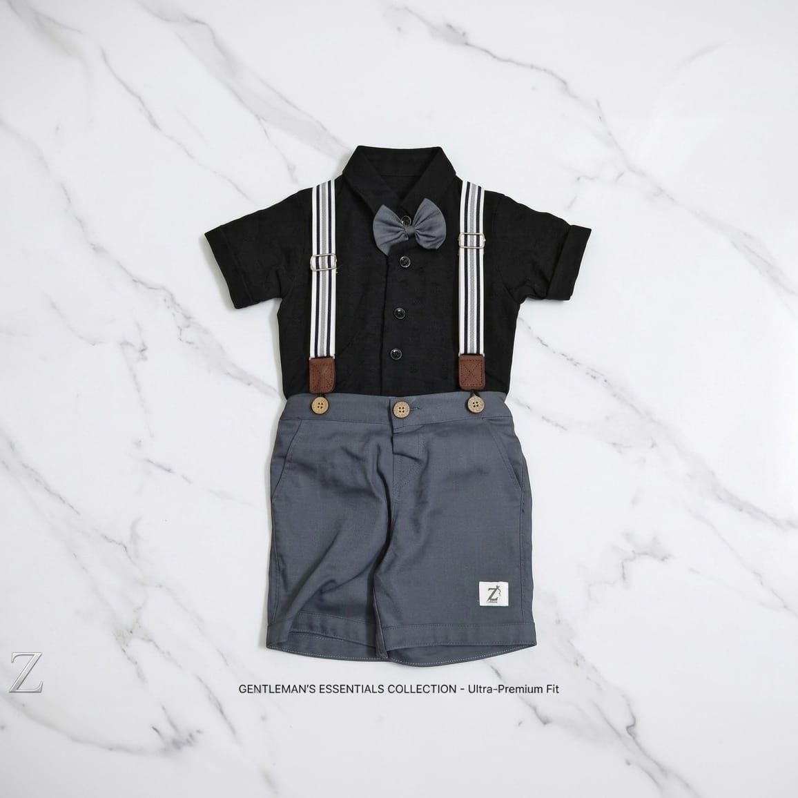 Charcoal Elite Suspender Set